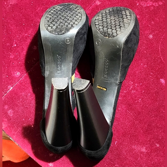 Bamboo Black High Heel Shoes 👠 - Picture 11 of 11